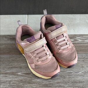Geox Girls' Mauve Pink Hook-and-Loop Sneakers